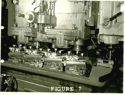 Multiple vertical cutters in operation in WWII