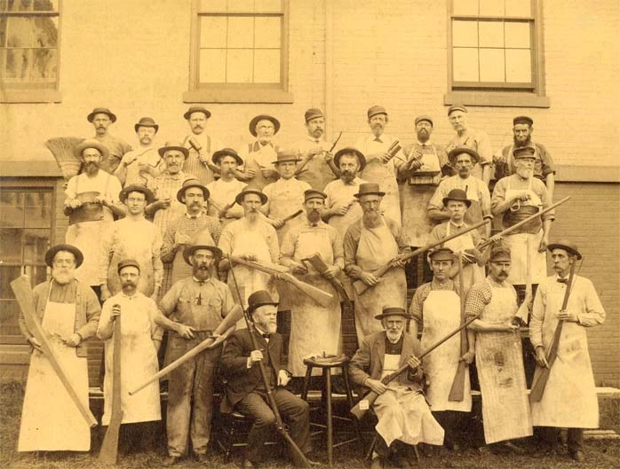 Armory stocking shop in September 1886