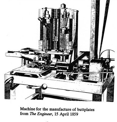 Buttplate inletting machine 1859