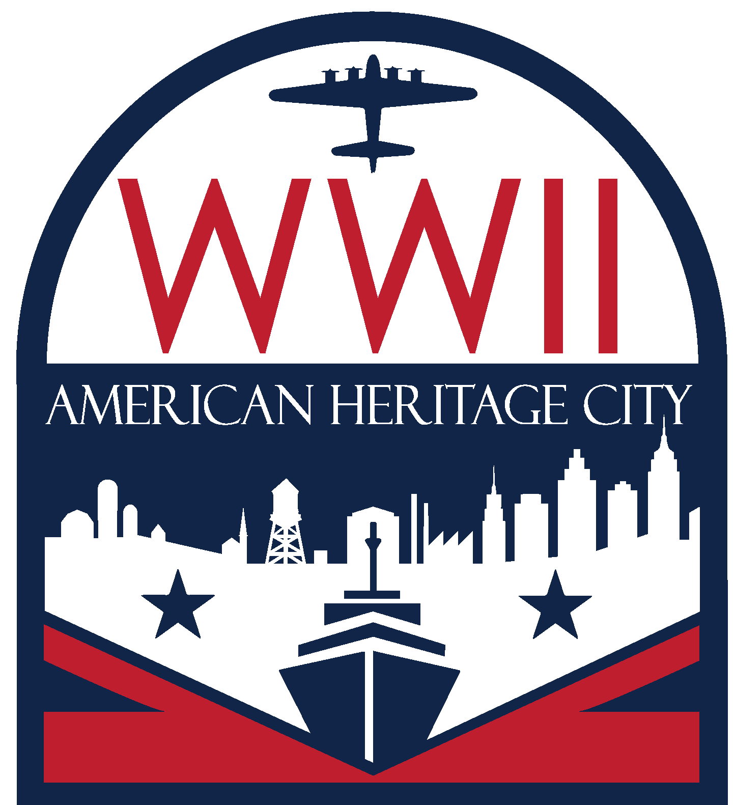 Graphic of WWII American Heritage City