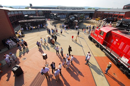 Railfest scene overlooking turntable