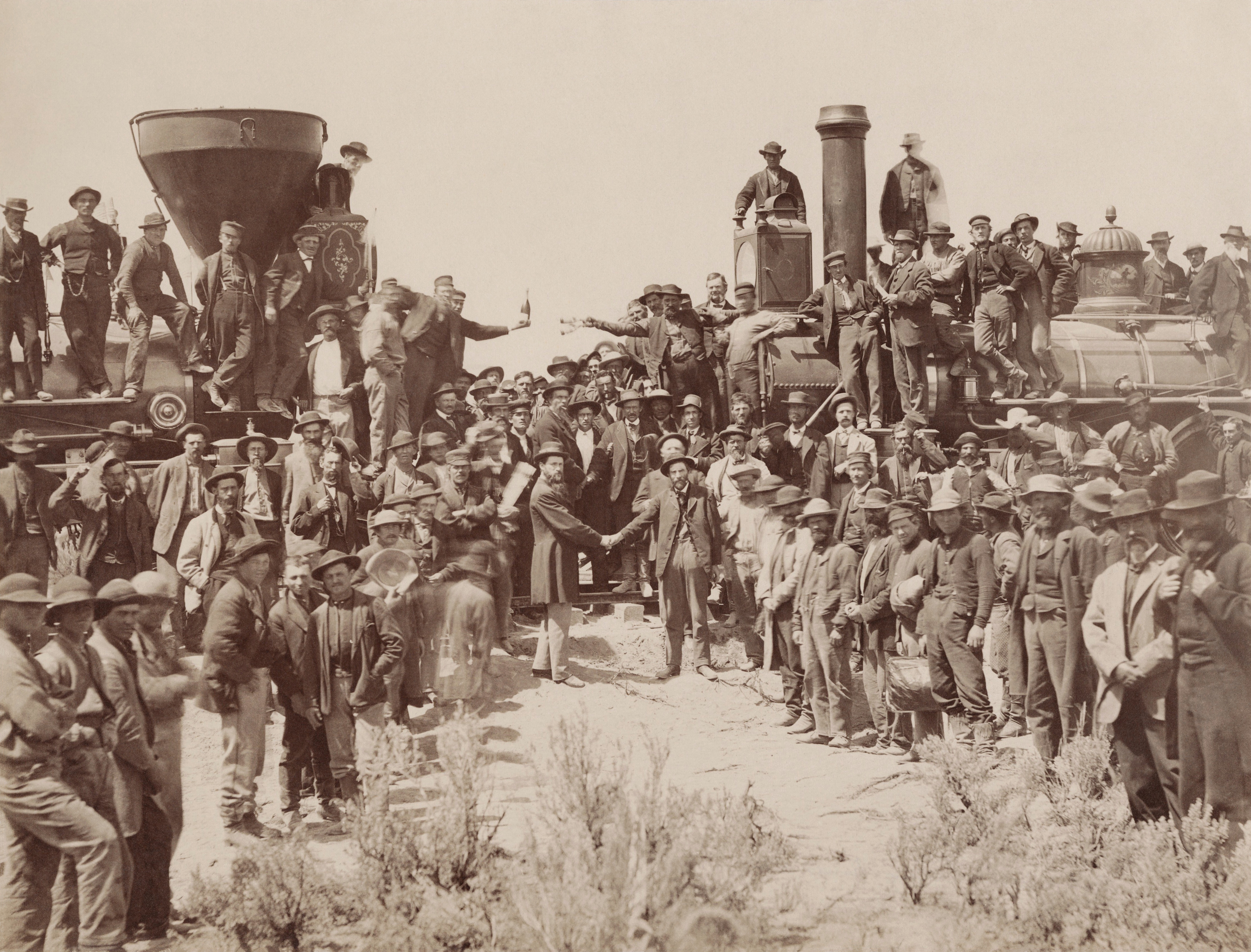 Transcontinental railroad ceremony photo