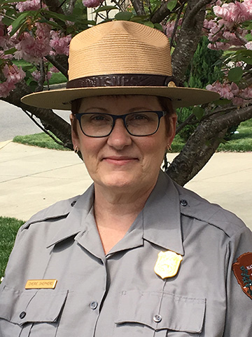 A woman in a National Park Service uniform