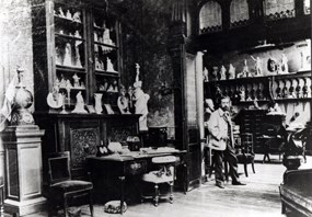 Bartholdi in his studio, Vavin Street, Paris, 1892.