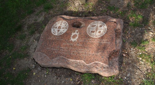 Stone grave marker on Ellis Island