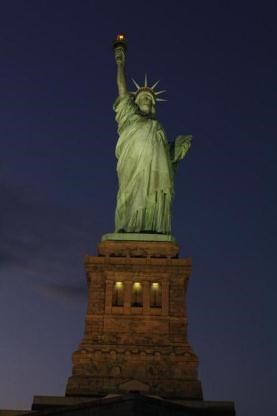 Statue of Liberty lit by new lighting system Statue of Liberty lit by new lighting system