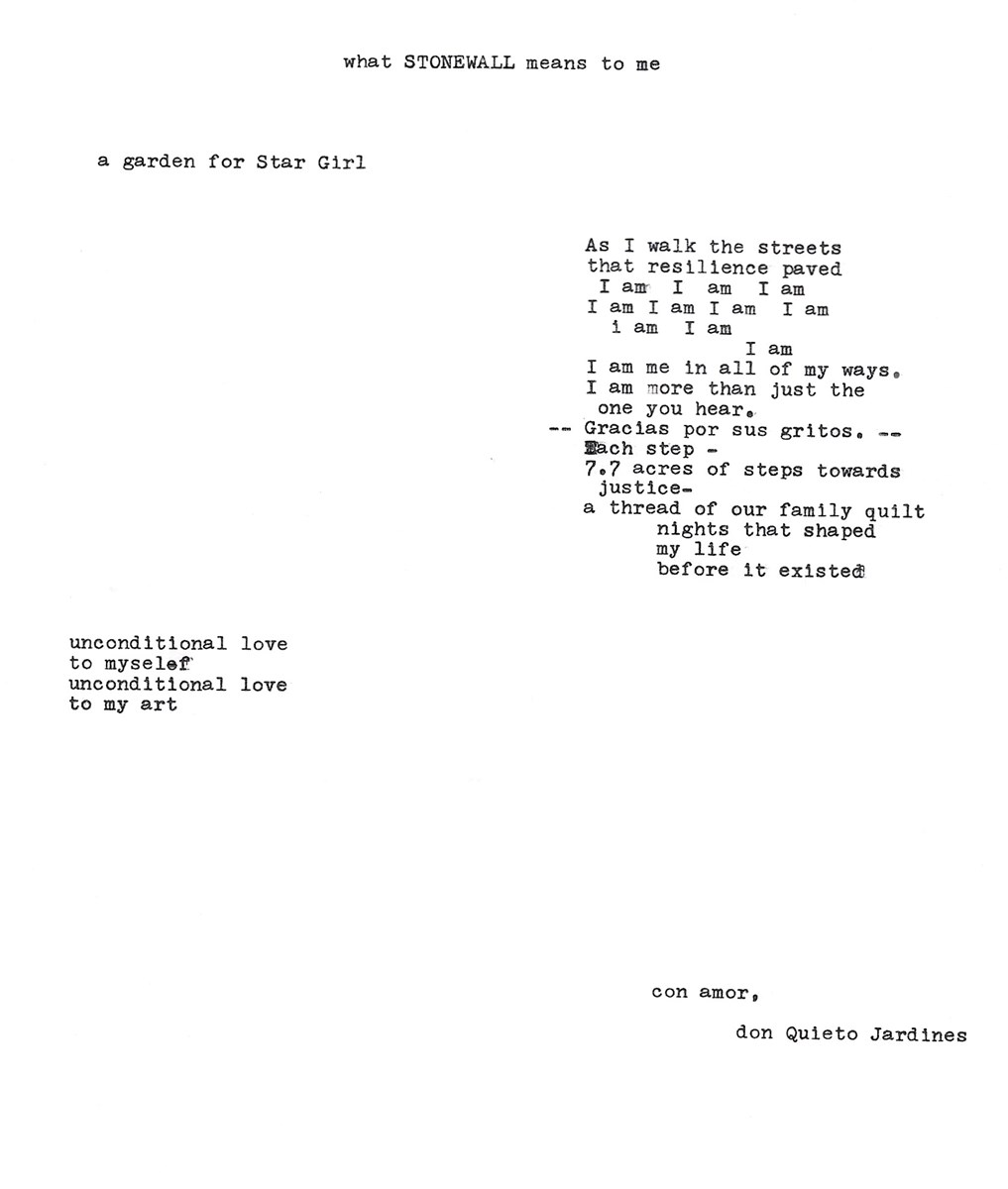 A typed poem