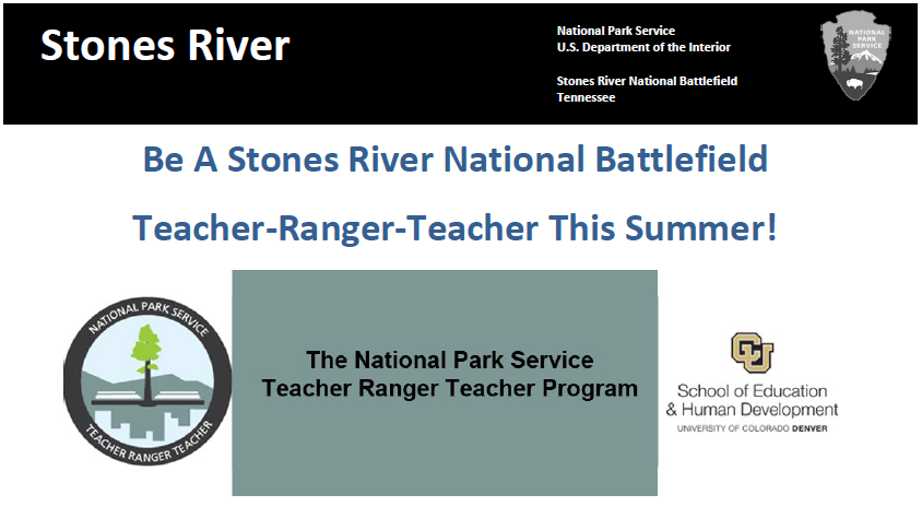 Header featuring NPS arrowhead and Teacher-Ranger-Teache program logo.