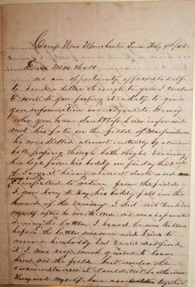 Letter from H.F. Nuckols, 4th Kentucky Infantry CSA, to the mother of Henry Hall. Letter from H.F. Nuckols, 4th Kentucky Infantry CSA, to the mother of Henry Hall.