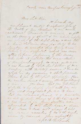 Letter announcing the death of Christian Nix.