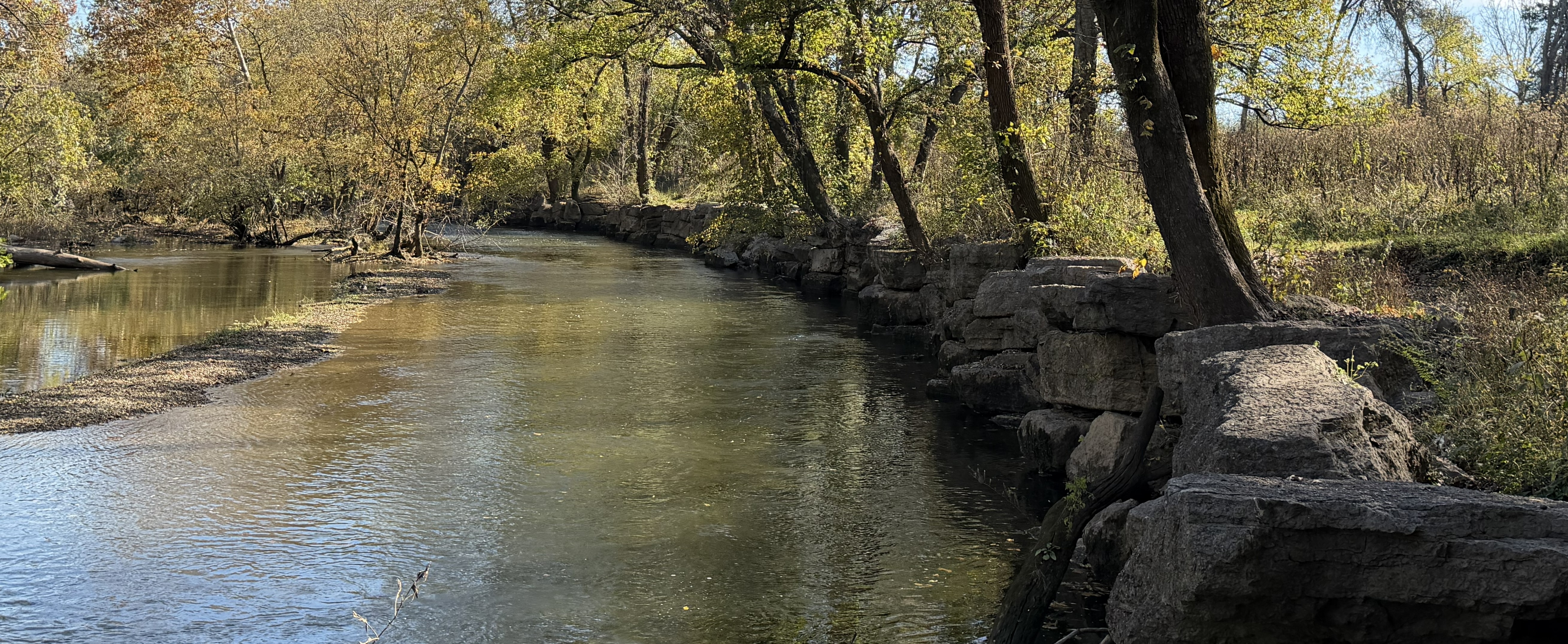 A river with rocky banks