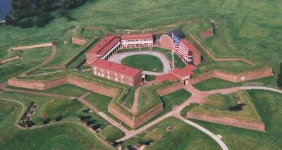 Aerial view of a star fort.