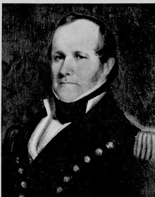 Black and white image of a painting of John Adams Webster.