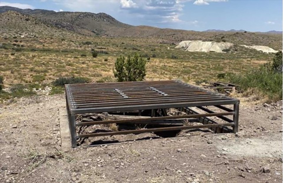 bat-cupola-Untitled-1 Photo of a bat cupola mine closure constructed of welded angle iron bars.