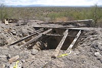 mine shaft in the desert