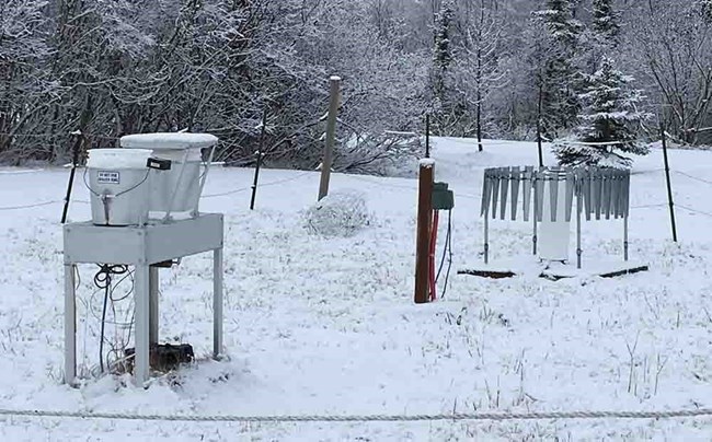 IMG_2738 An air quality monitoring station, snow covered.