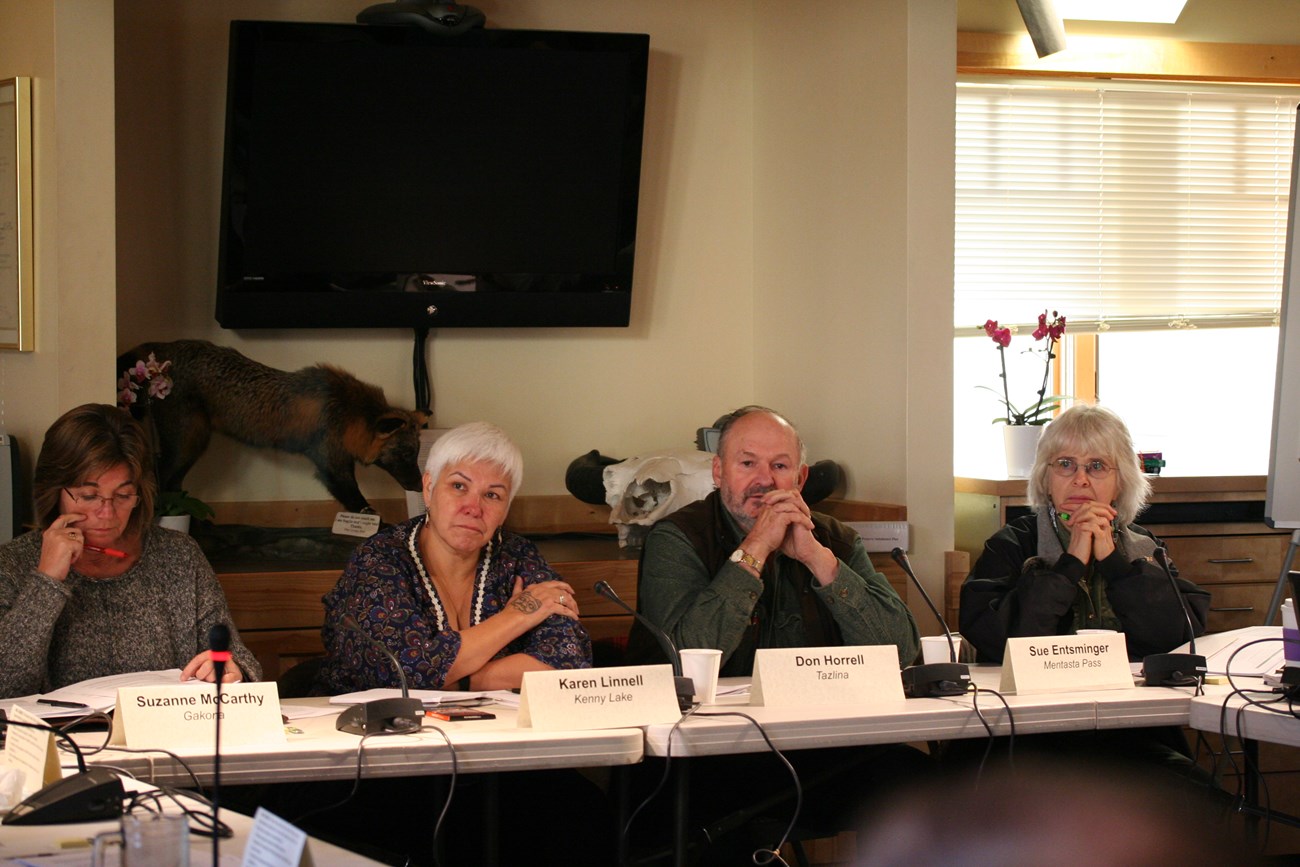 A portion of the Wrangell-St. Elias Subsistence Resource Commission meets to discuss upcoming wildlife regulations.