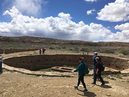 Visitors explore Chaco Culture
