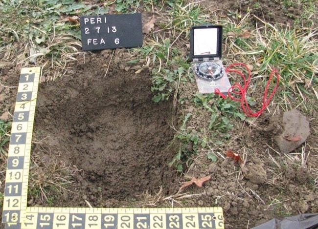 Looters pit at Pea Ridge National Battlefield