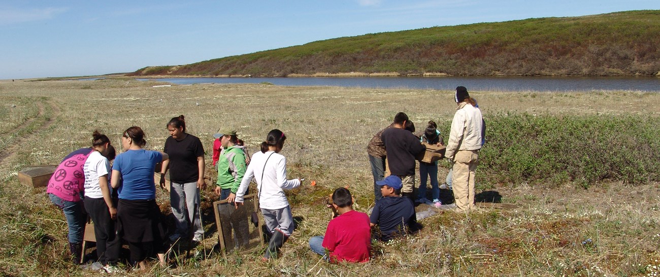 Students work at Cape Krusenstern National Monument