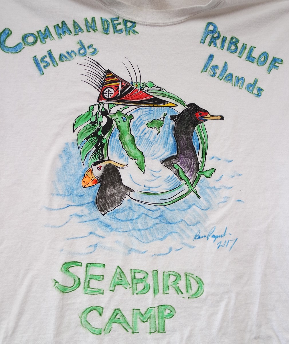 Hand-painted Seabird Camp t-shirt