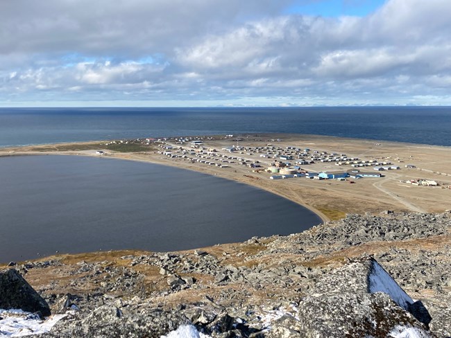 IMG_9328 Gambell view of coastal village from above