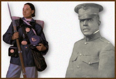 Buffalo Soldiers-People Two portraits of famous Buffalo Soldiers