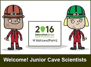 junior cave scientist cartoon illustration of kids