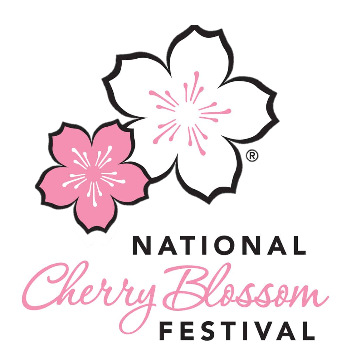 NCBF Logo A logo with pink and white flowers says "National Cherry Blossom Organization"