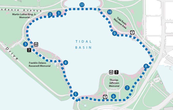 Tidal Basin Loop Trail map image
