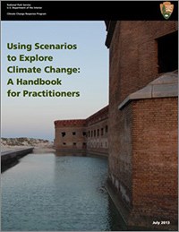 Cover of scenario planning handbook: a red brick fort is surrounded by water