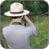 Ranger looking through binoculars