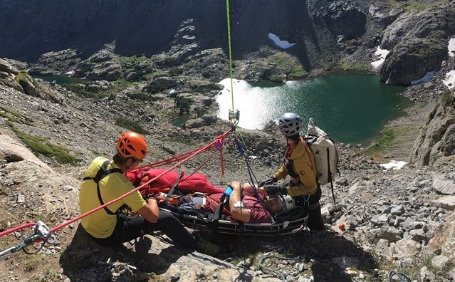 900ft guide line rescue on Petit Grepon at Rocky Mountain National Park