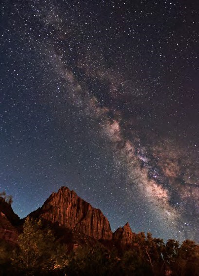 the milky way over Zion National Park