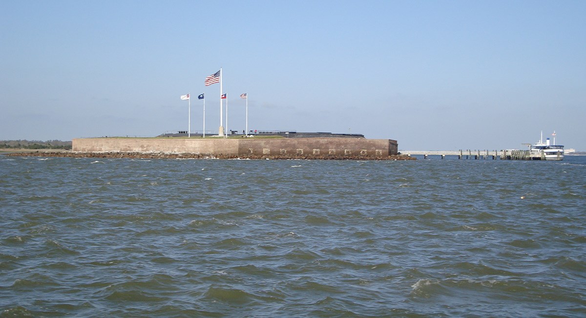 Flags over Fort Sumter