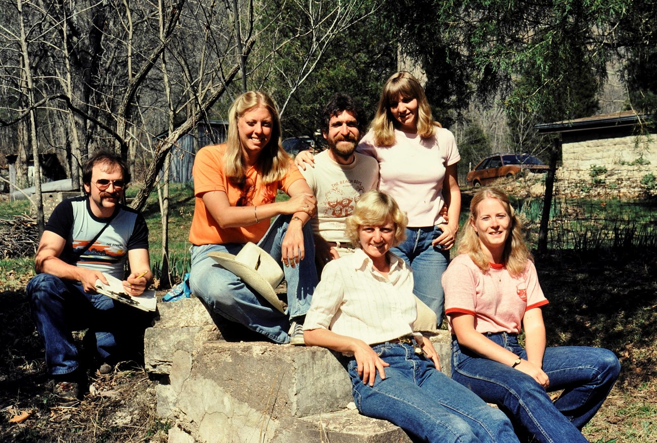 Robert Melnick and others at Buffalo River, 1980-1982
