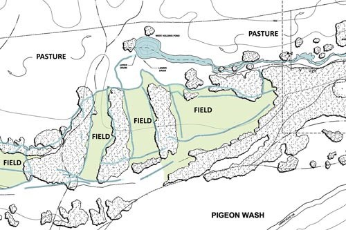 A site plan of Tassi Ranch shows the modular field system.