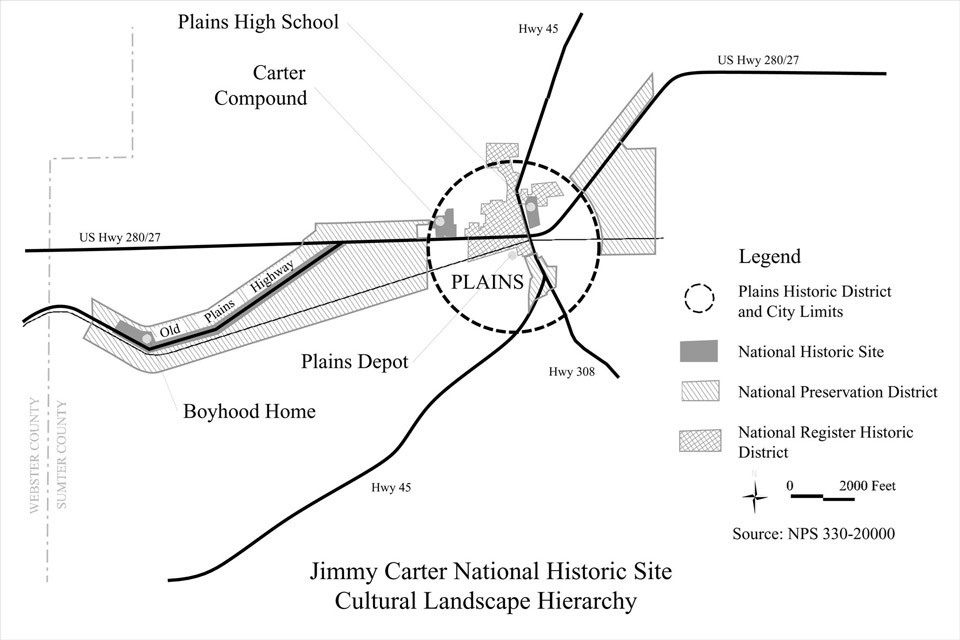 Cultural Landscape Hierarchy for Jimmy Carter National Historic Site