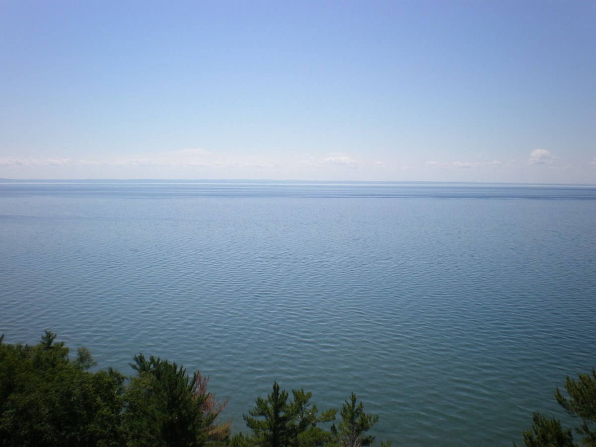 Open view of the water of Lake Superior