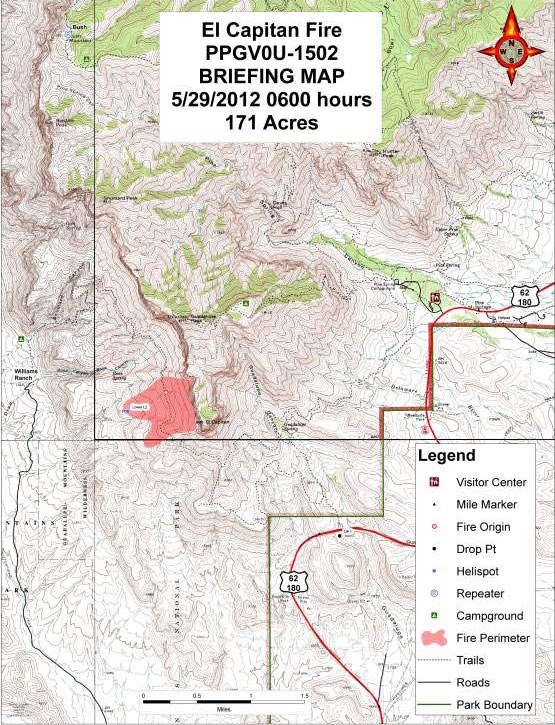 Map of El Capitan fire 2012. Map of El Capitan fire 2012.
