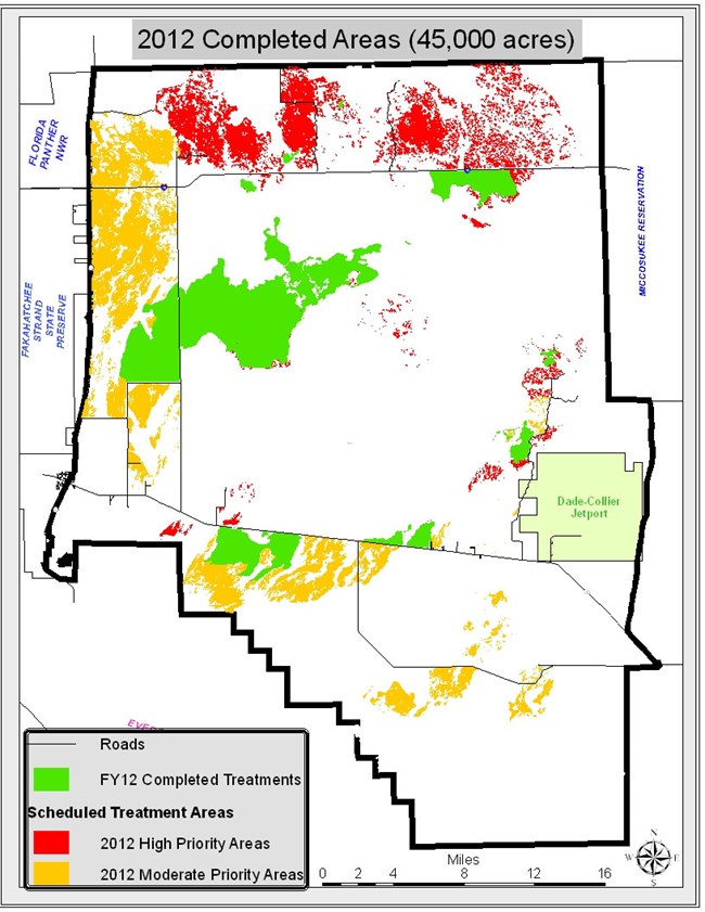 Areas treated in fiscal year 2012. By April 2, 2012, 45,000 acres had been treated.