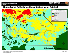 Burn severity map produced by NPS. Sonoran Desert Network.