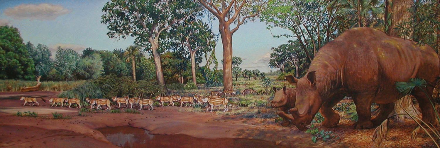 painting of titantothere
