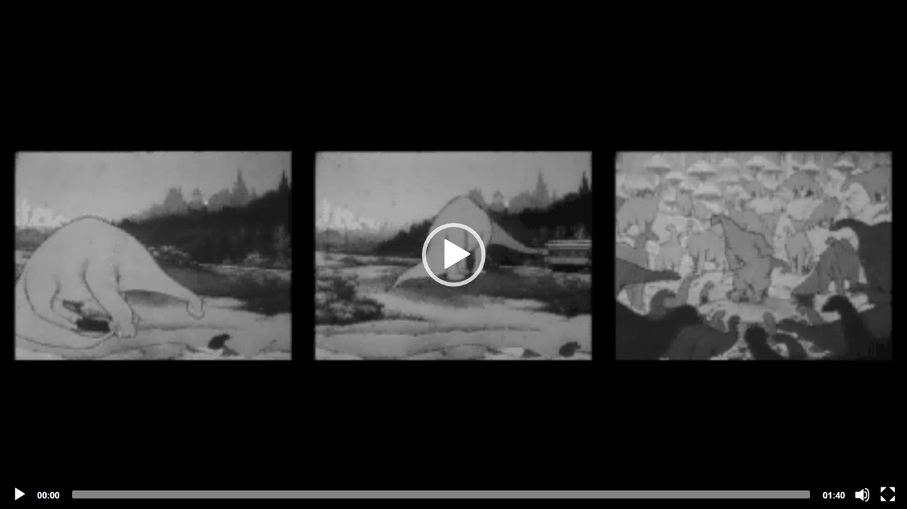 screen capture of video viewer for Gertie animated film