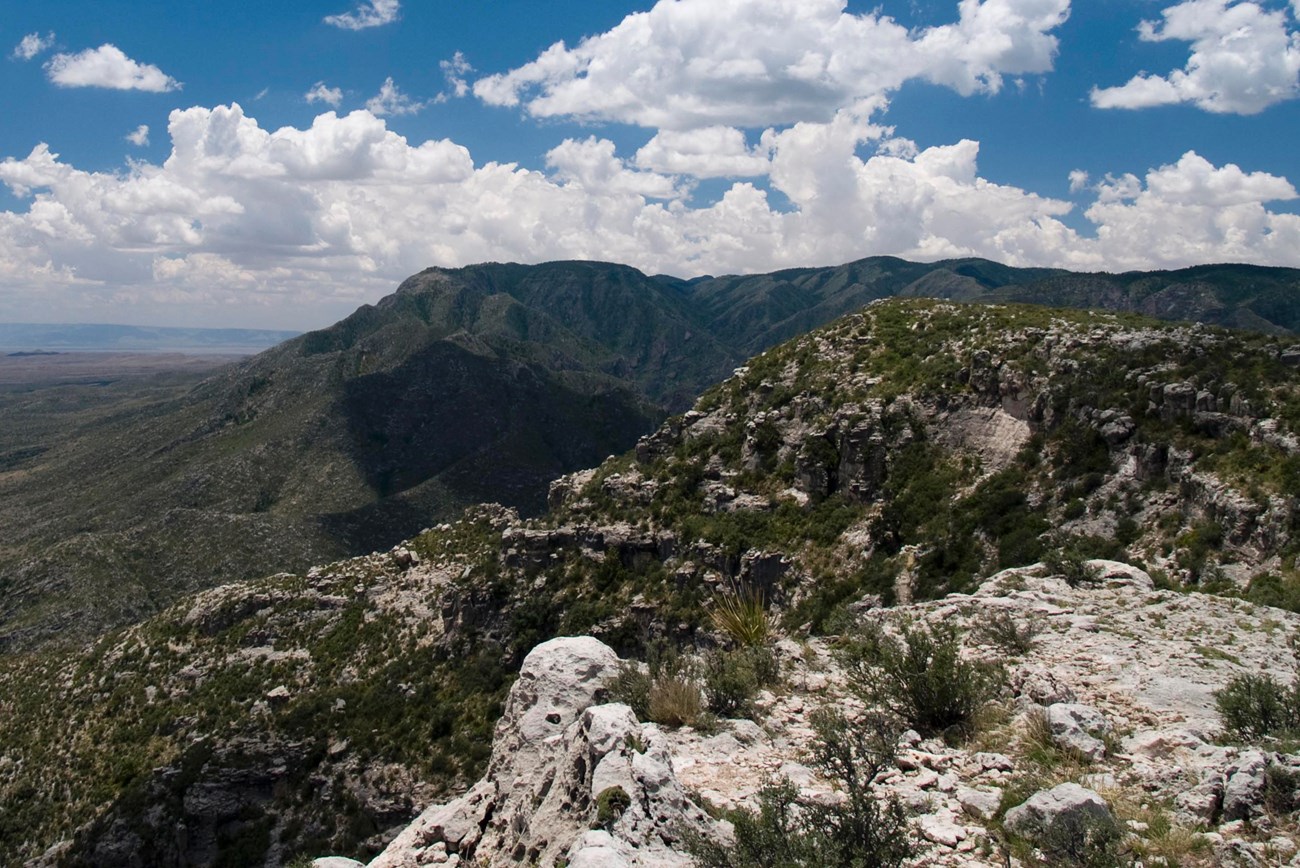 mountain ridge and valley