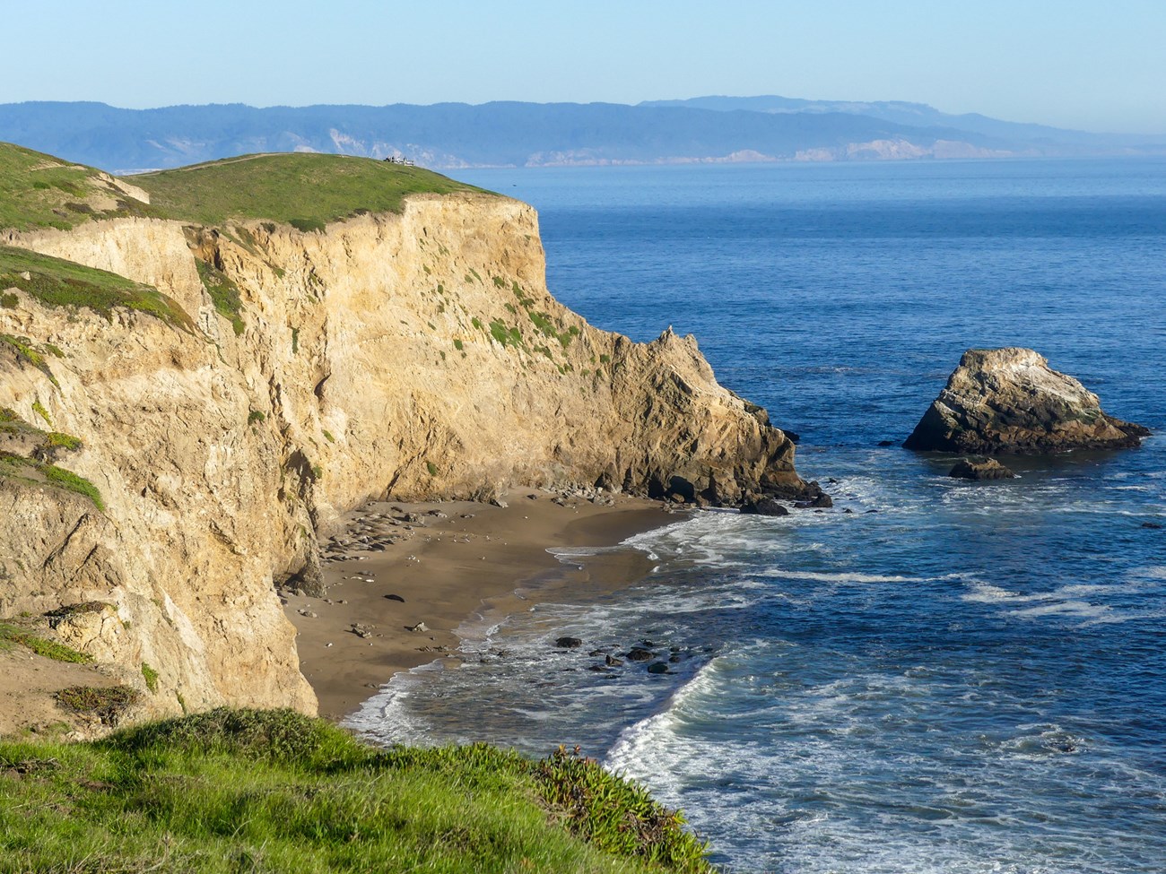 Photo of an eroding coastal cliff