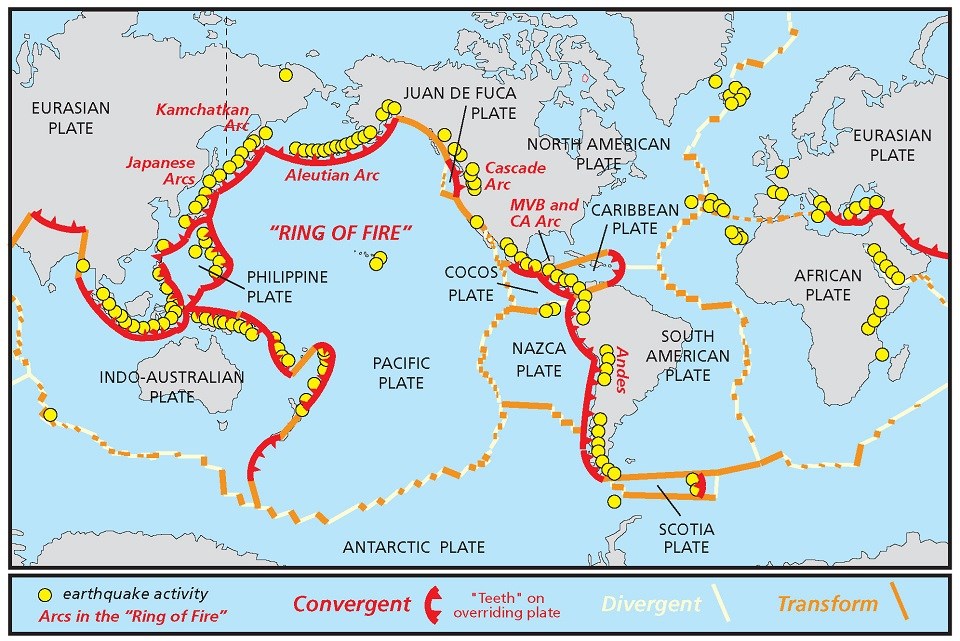 Image result for tectonic plates  map