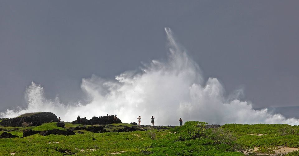 spray from large wave