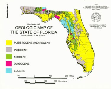 image of Florida geologic map