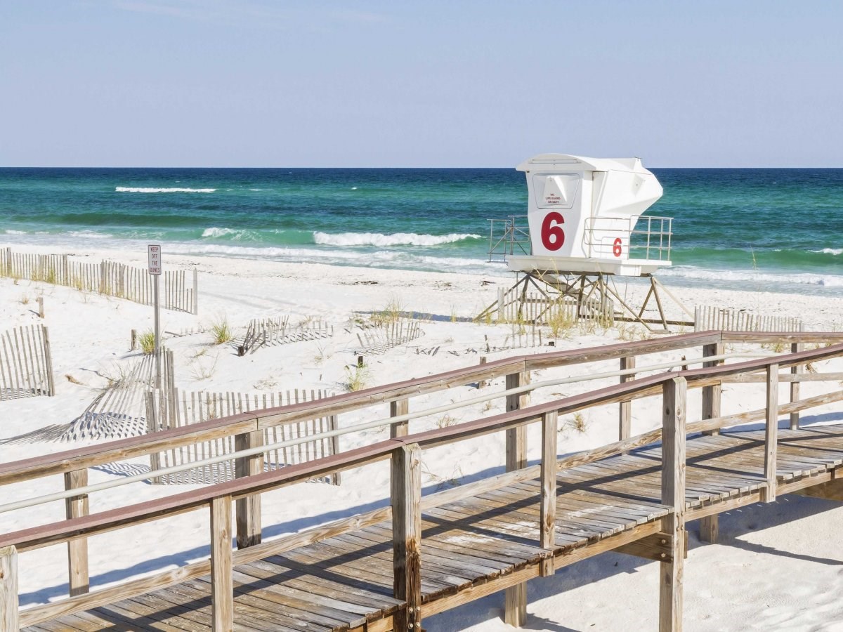 sandy beach and open water